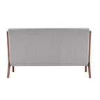 Porthos Home Juno kleiner Loveseat aus Stoff, Couch-Sofa mit Kissen und Rahmen aus Gummibaumholz
