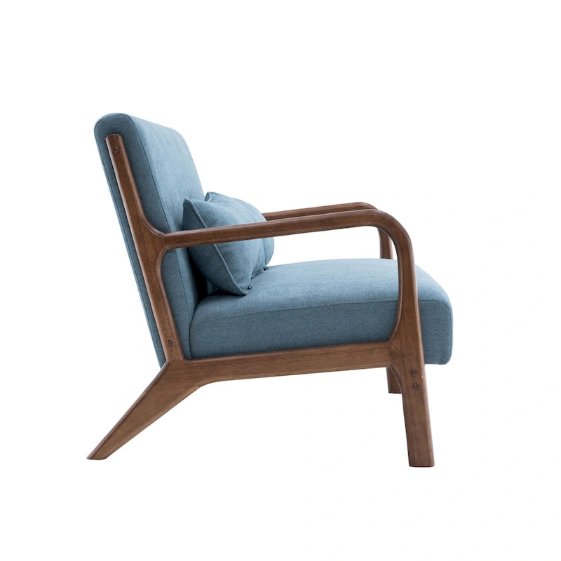 Porthos Home Juno kleiner Loveseat aus Stoff, Couch-Sofa mit Kissen und Rahmen aus Gummibaumholz
