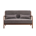 Porthos Home Juno kleiner Loveseat aus Stoff, Couch-Sofa mit Kissen und Rahmen aus Gummibaumholz