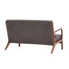Porthos Home Juno kleiner Loveseat aus Stoff, Couch-Sofa mit Kissen und Rahmen aus Gummibaumholz