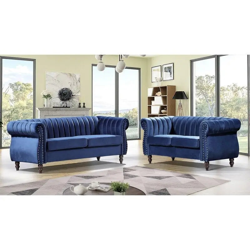 Capucina 2-delige fluwelen sofaset voor de woonkamer