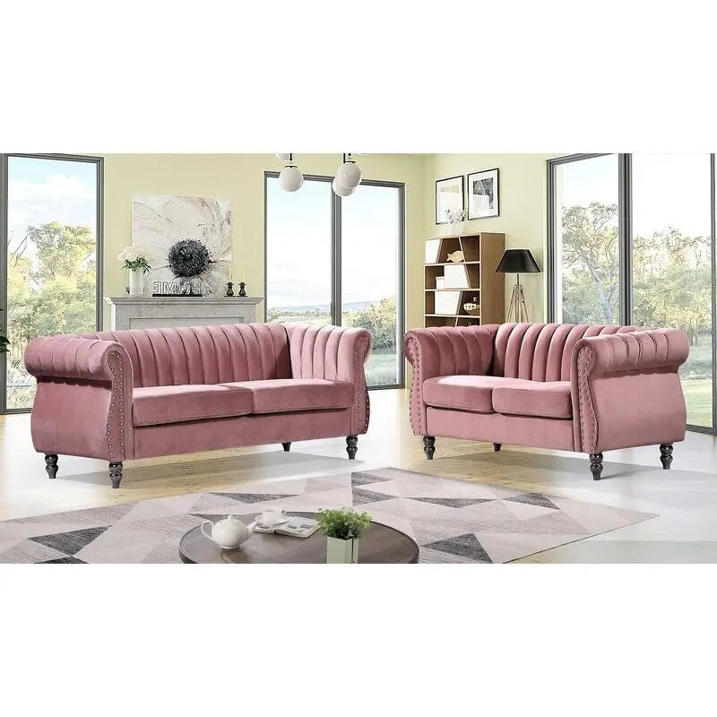 Capucina 2-delige fluwelen sofaset voor de woonkamer