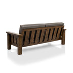Ensemble de canapé 2 pièces Jimo en chêne rustique et tissu en lin, par Furniture of America