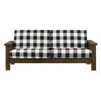 Ensemble de canapé 2 pièces Jimo en chêne rustique et tissu en lin, par Furniture of America