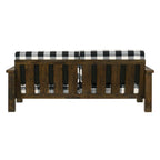 Ensemble de canapé 2 pièces Jimo en chêne rustique et tissu en lin, par Furniture of America