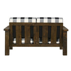 Ensemble de canapé 2 pièces Jimo en chêne rustique et tissu en lin, par Furniture of America