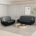 Set da soggiorno William Street in finta pelle imbottita, 2 pezzi