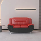 Set da soggiorno William Street in finta pelle imbottita, 2 pezzi