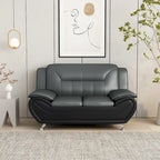 Set da soggiorno William Street in finta pelle imbottita, 2 pezzi
