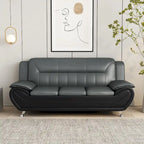 Set da soggiorno William Street in finta pelle imbottita, 2 pezzi
