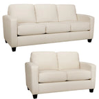 Bryce Italian Top Grain Leather Sofa and Loveseat Set