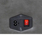 Sofá biplaza reclinable eléctrico Newport de cuero flor superior con consola, de Greyson Living