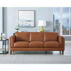 Hydeline Maui set van bank en loveseat van volnerfleer met veren, traagschuim en veren