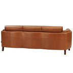 Hydeline Maui set van bank en loveseat van volnerfleer met veren, traagschuim en veren