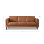 Hydeline Maui set van bank en loveseat van volnerfleer met veren, traagschuim en veren