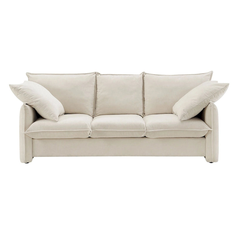 Mid-Century Modern 3-Seater Soft Sofa for Living Room, Apartment, Lounge, Bedroom