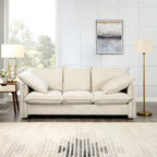 Mid-Century Modern 3-Seater Soft Sofa for Living Room, Apartment, Lounge, Bedroom