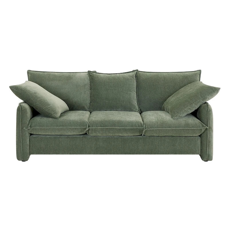 Mid-Century Modern 3-Seater Soft Sofa for Living Room, Apartment, Lounge, Bedroom