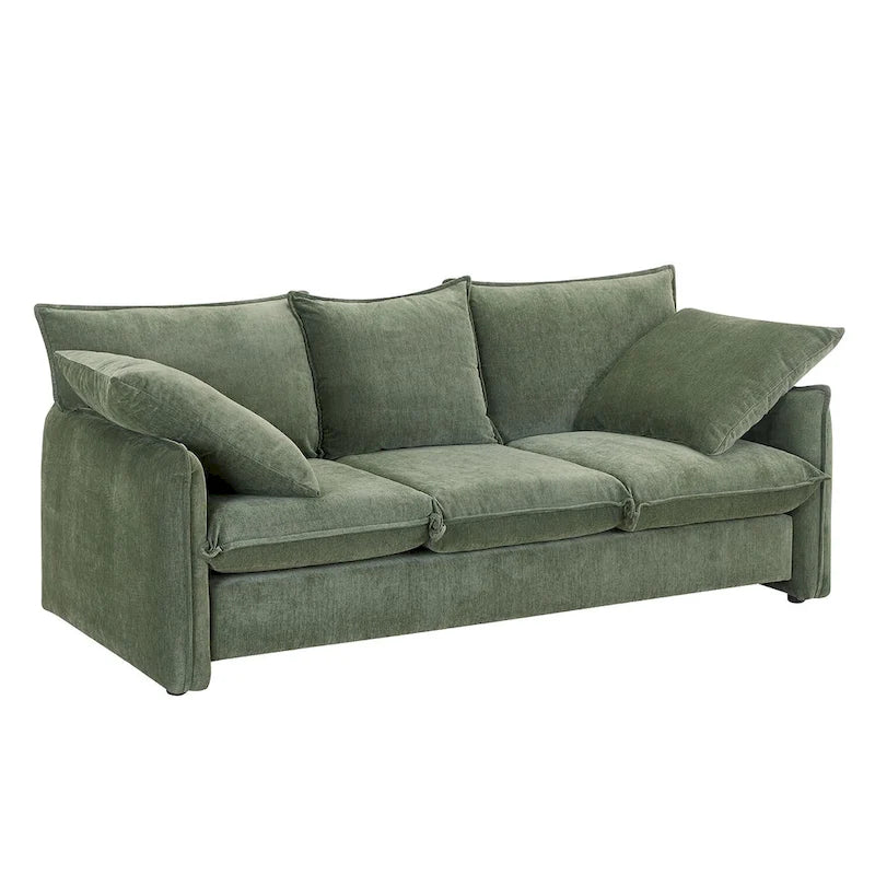 Mid-Century Modern 3-Seater Soft Sofa for Living Room, Apartment, Lounge, Bedroom