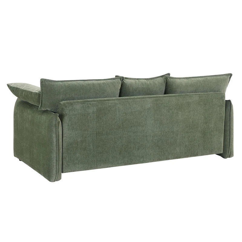 Mid-Century Modern 3-Seater Soft Sofa for Living Room, Apartment, Lounge, Bedroom