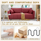 Mid-Century Modern 3-Seater Soft Sofa for Living Room, Apartment, Lounge, Bedroom