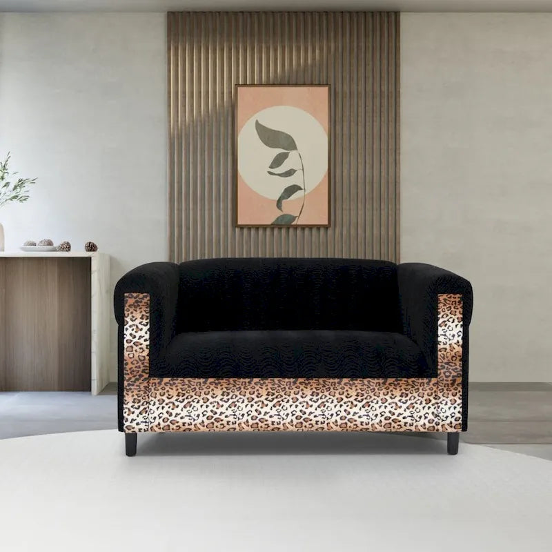 Divanetto moderno di metà secolo Coast to Coast Sofas, con struttura in legno massello e rivestimento