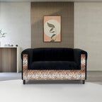Divanetto moderno di metà secolo Coast to Coast Sofas, con struttura in legno massello e rivestimento