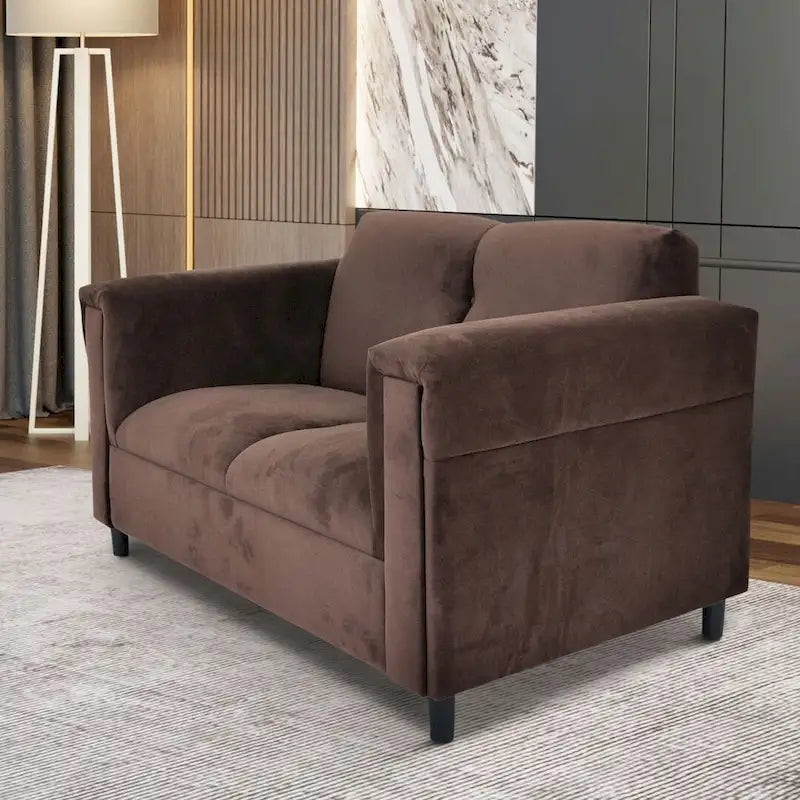 Divanetto moderno di metà secolo Coast to Coast Sofas, con struttura in legno massello e rivestimento
