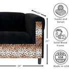 Divanetto moderno di metà secolo Coast to Coast Sofas, con struttura in legno massello e rivestimento