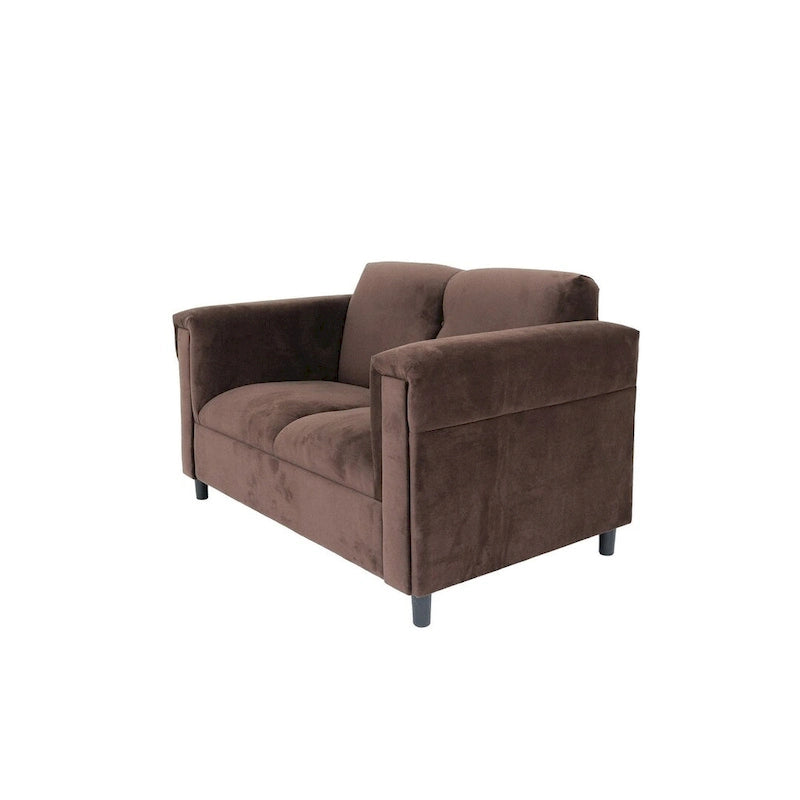 Divanetto moderno di metà secolo Coast to Coast Sofas, con struttura in legno massello e rivestimento