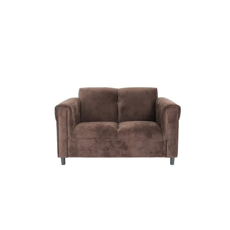 Divanetto moderno di metà secolo Coast to Coast Sofas, con struttura in legno massello e rivestimento