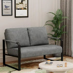 Loveseat Couch Bench Settee for Living Room, Upholstered Small Sofa Couch PU Leather Banquette Lounge Bench for Dining Room