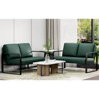 Loveseat Couch Bench Settee for Living Room, Upholstered Small Sofa Couch PU Leather Banquette Lounge Bench for Dining Room