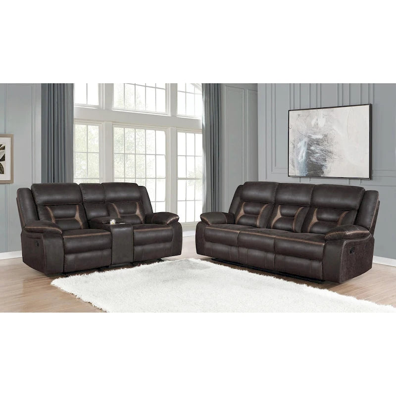 Brazelton 2-delige woonkamer set met gewatteerde armleuningen en verstelbare zitfuncties
