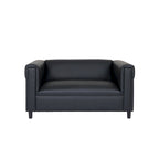 Coast to Coast Sofas loveseatbank in mid-century-modern stijl, van kunstleer, met massief houten frame en bekleding