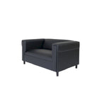 Coast to Coast Sofas loveseatbank in mid-century-modern stijl, van kunstleer, met massief houten frame en bekleding