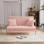 Gestoffeerde Ouyessir-tweezitsbank, bank met gecapitonneerde rugleuning, accentfauteuil met 2 kussens