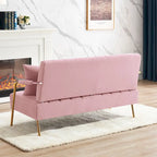 Gestoffeerde Ouyessir-tweezitsbank, bank met gecapitonneerde rugleuning, accentfauteuil met 2 kussens