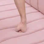 Gestoffeerde Ouyessir-tweezitsbank, bank met gecapitonneerde rugleuning, accentfauteuil met 2 kussens