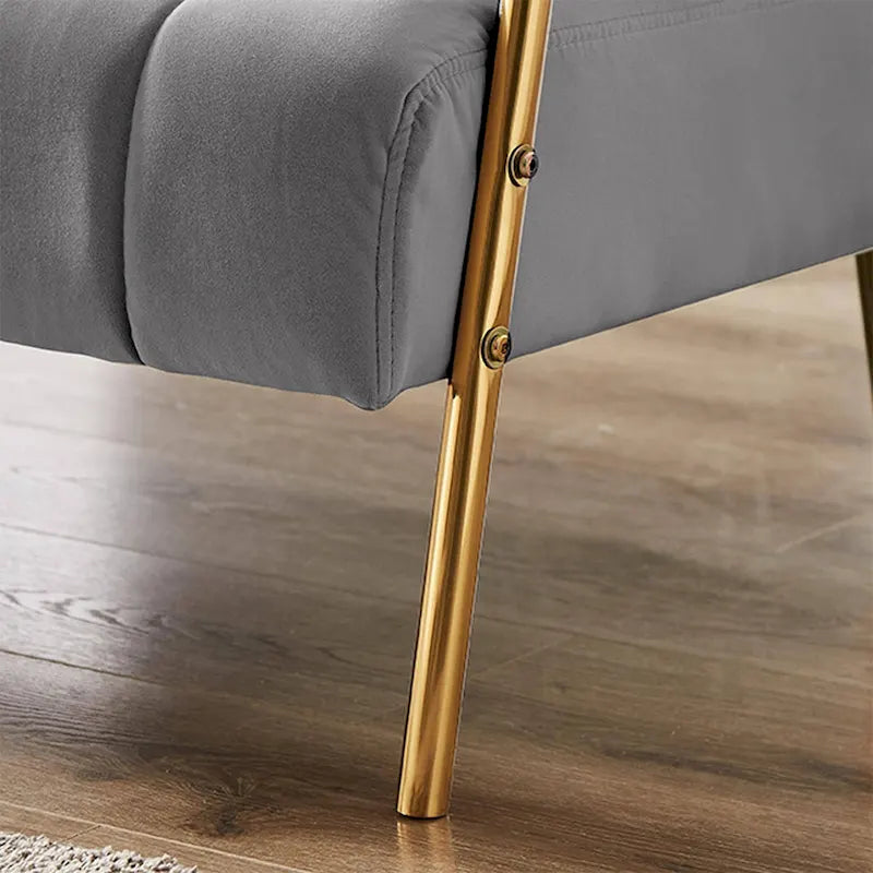 Gestoffeerde Ouyessir-tweezitsbank, bank met gecapitonneerde rugleuning, accentfauteuil met 2 kussens