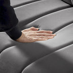 Gestoffeerde Ouyessir-tweezitsbank, bank met gecapitonneerde rugleuning, accentfauteuil met 2 kussens