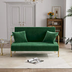 Gestoffeerde Ouyessir-tweezitsbank, bank met gecapitonneerde rugleuning, accentfauteuil met 2 kussens