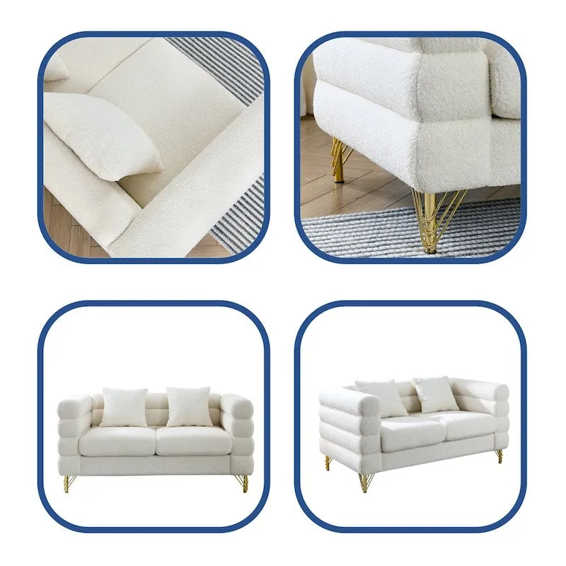 Duża sofa modułowa dla 2 osób, materiałowa sofa modułowa do salonu