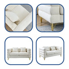 Duża sofa modułowa dla 2 osób, materiałowa sofa modułowa do salonu