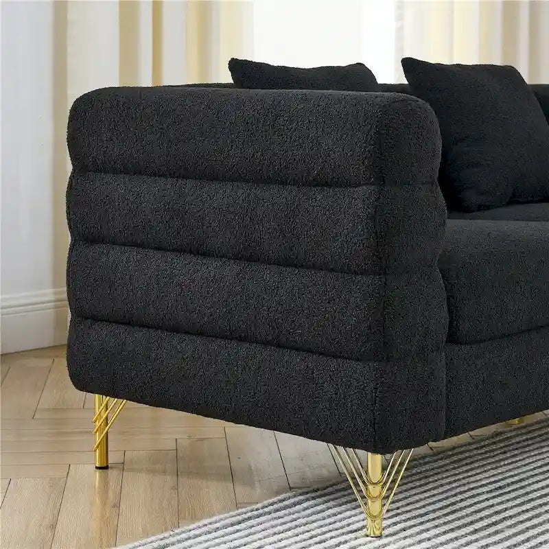 Duża sofa modułowa dla 2 osób, materiałowa sofa modułowa do salonu