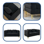 Duża sofa modułowa dla 2 osób, materiałowa sofa modułowa do salonu