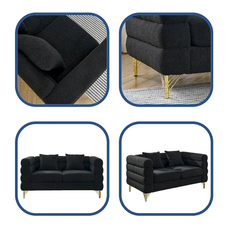 Duża sofa modułowa dla 2 osób, materiałowa sofa modułowa do salonu