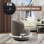 Ouyessir gepolsterte runde Akzent-Sofastühle aus Samt mit 360-Grad-Drehfunktion