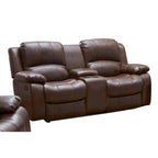 Vanity Art Bonded Leather Manual Reclining Storage Loveseat - N/A