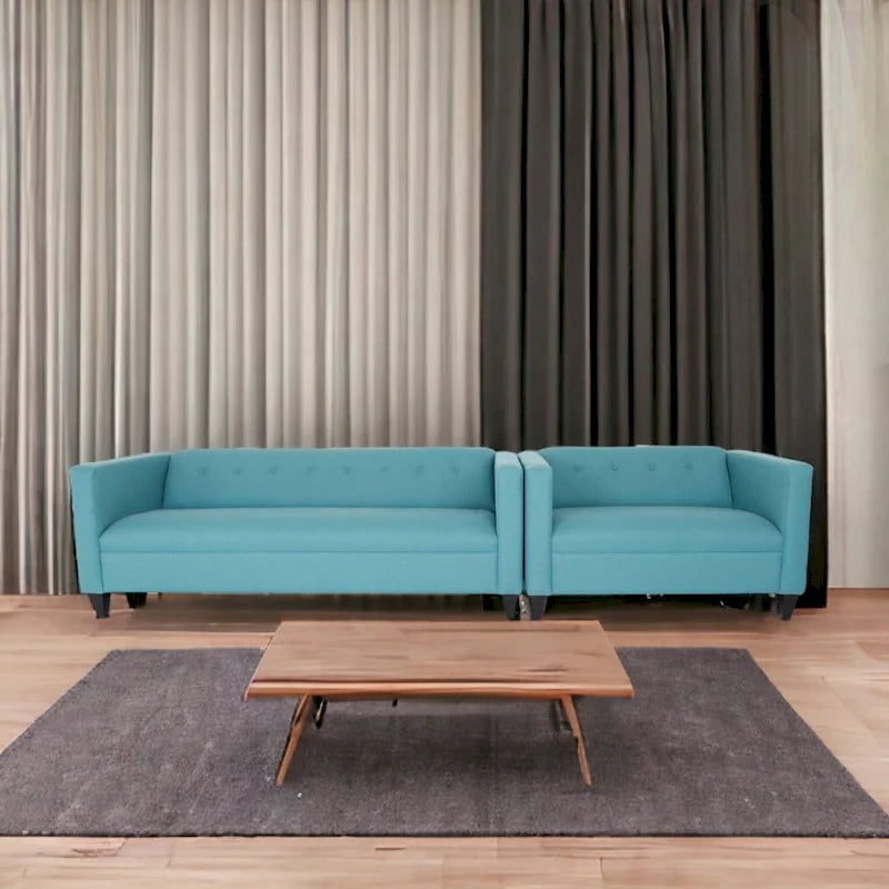 Współczesny zestaw sof Coast to Coast Sofas: sofa dwuosobowa i sofa, poliester, nylon, rama z litego drewna, tapicerowane
